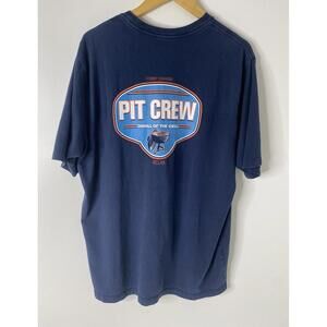 Tommy Bahama 'Pit Crew' BBQ Grill T-Shirt Mens Medium Blue Crewneck Dad Cotton *